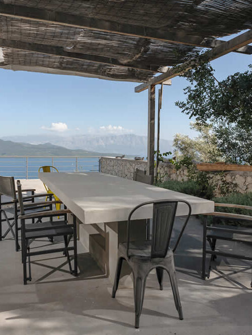 VERANDA WITH A VIEW TO THE SEA - COSTA EMMELIA | SUMMER RENTAL HOUSE WITH A VIEW - LEFKADA, GREECE